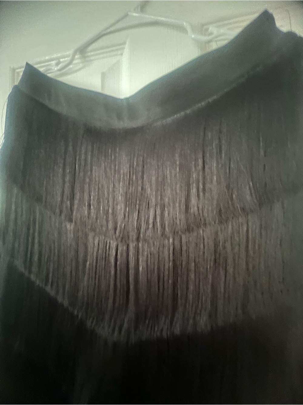 Black Fringe Layered Maxi pants - Picture 2 of 3